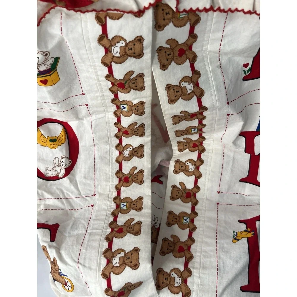 Handmade Alphabet Teddy Bear Baby Nursery ABC Hanging Diaper Stacker